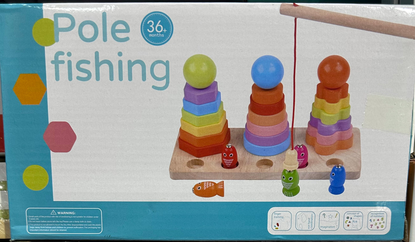 ხის ფიგურები+მაგნიტური ანკესი