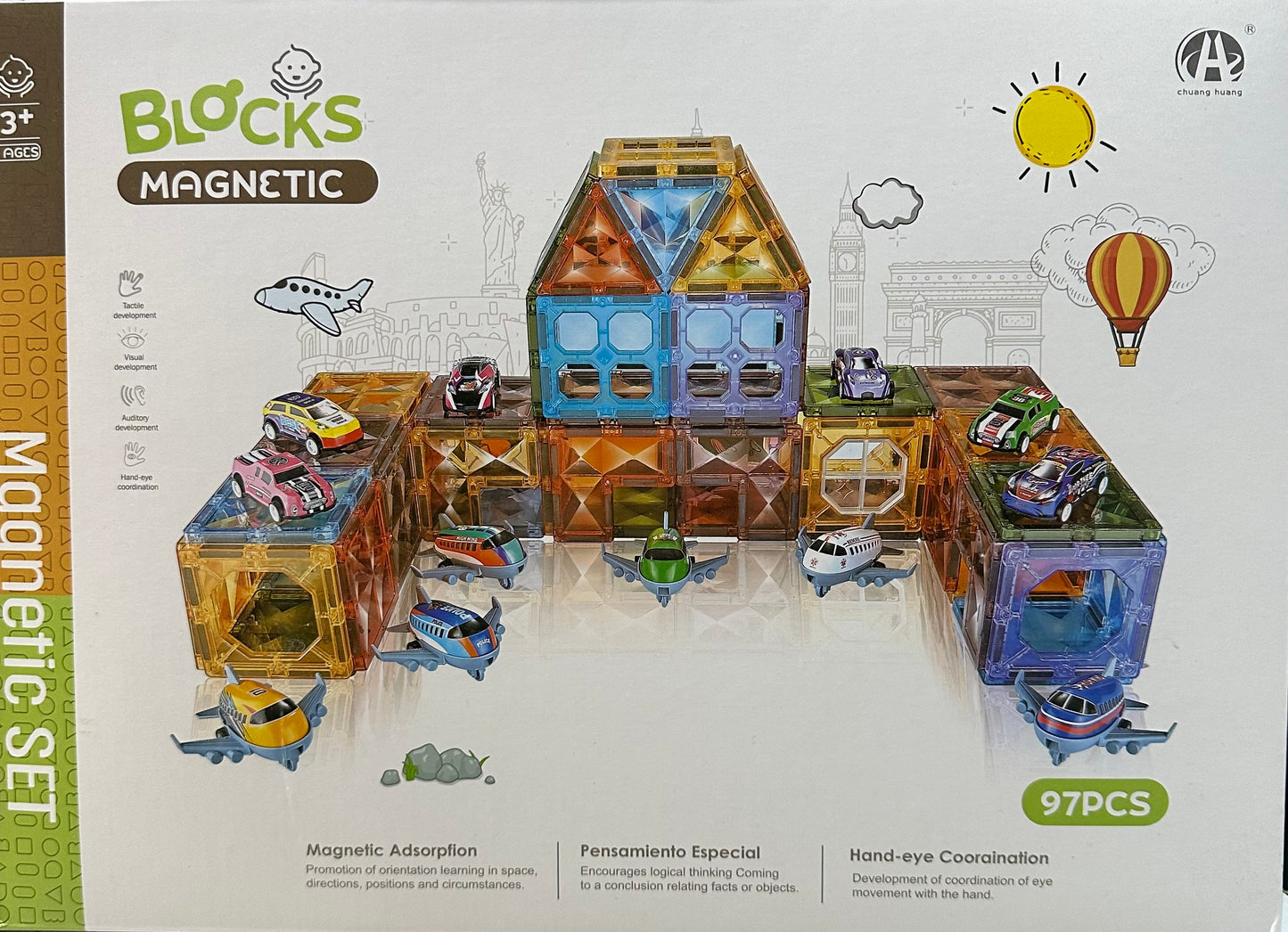 მაგნიტური კუბები 97 ნაწილიანი