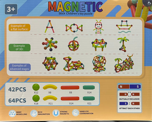 მაგნიტური კუბიკები 42 ნაწილიანი