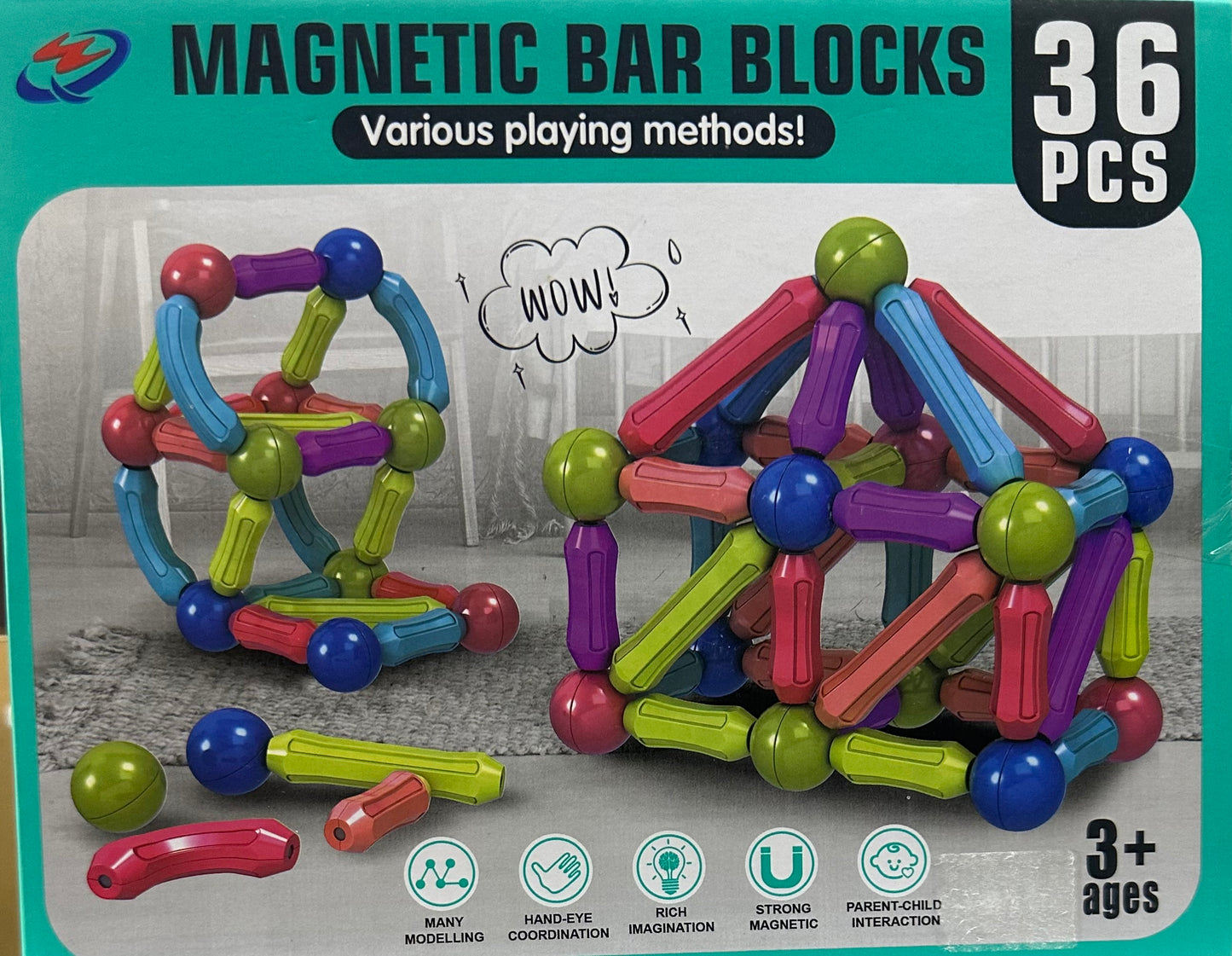 მაგმიტური კუბები 36 ნაწილიანი