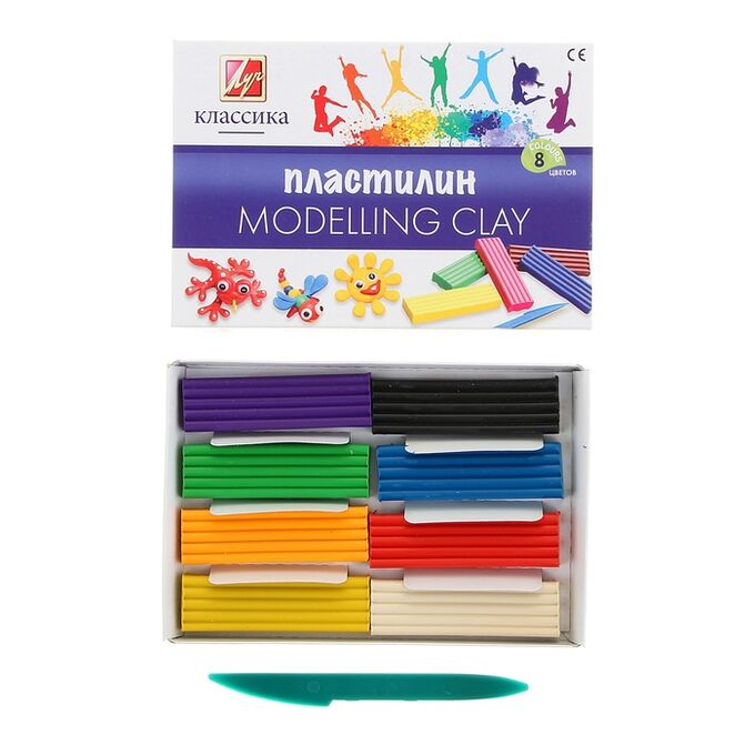 პლასტელინი 8 ფერიანი