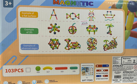 მაგნიტური კუბიკები 103 ნაწილიანი