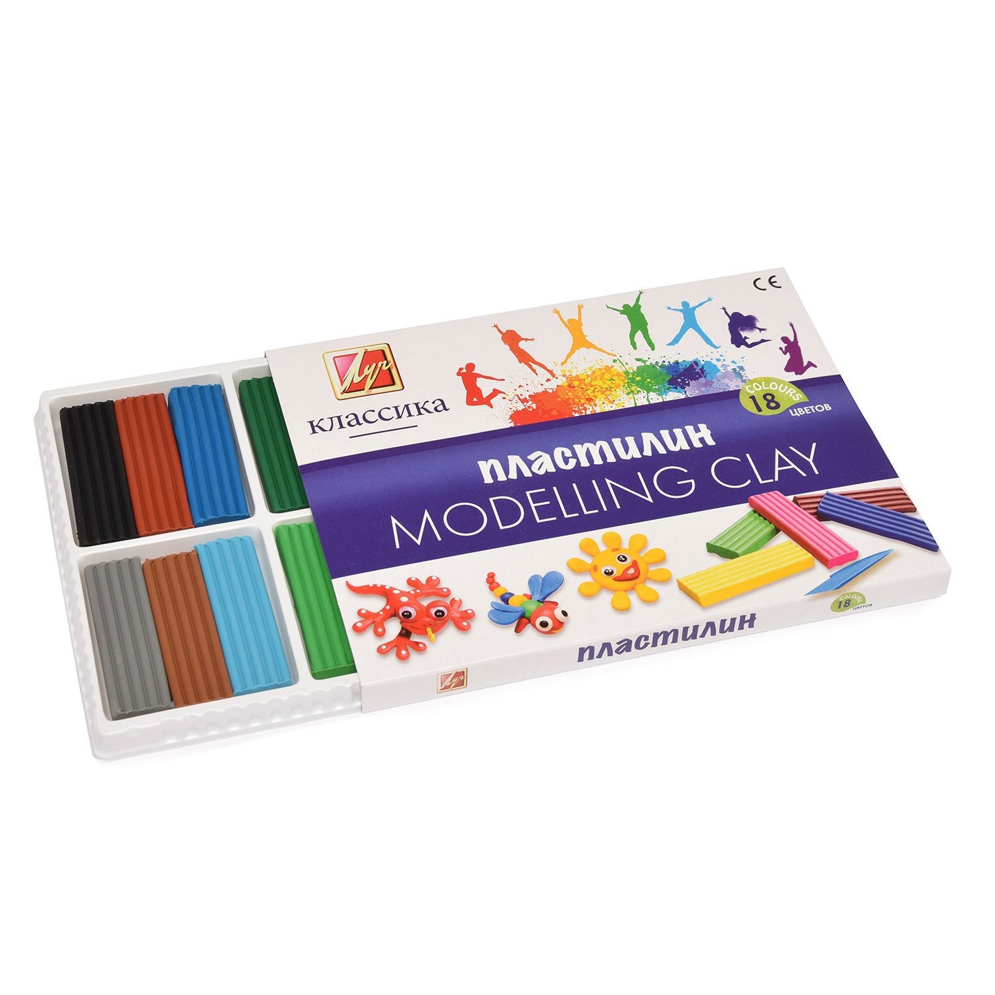 პლასტელინი 18 ფერიანი