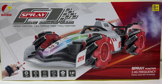 დისტანციური მართვის სპორტული მანქანა, მართვა შესაძლებელია ხელის სამაჯურის პულტიდა და ჩვეულებრივი პულტით უშვებს კვამლს