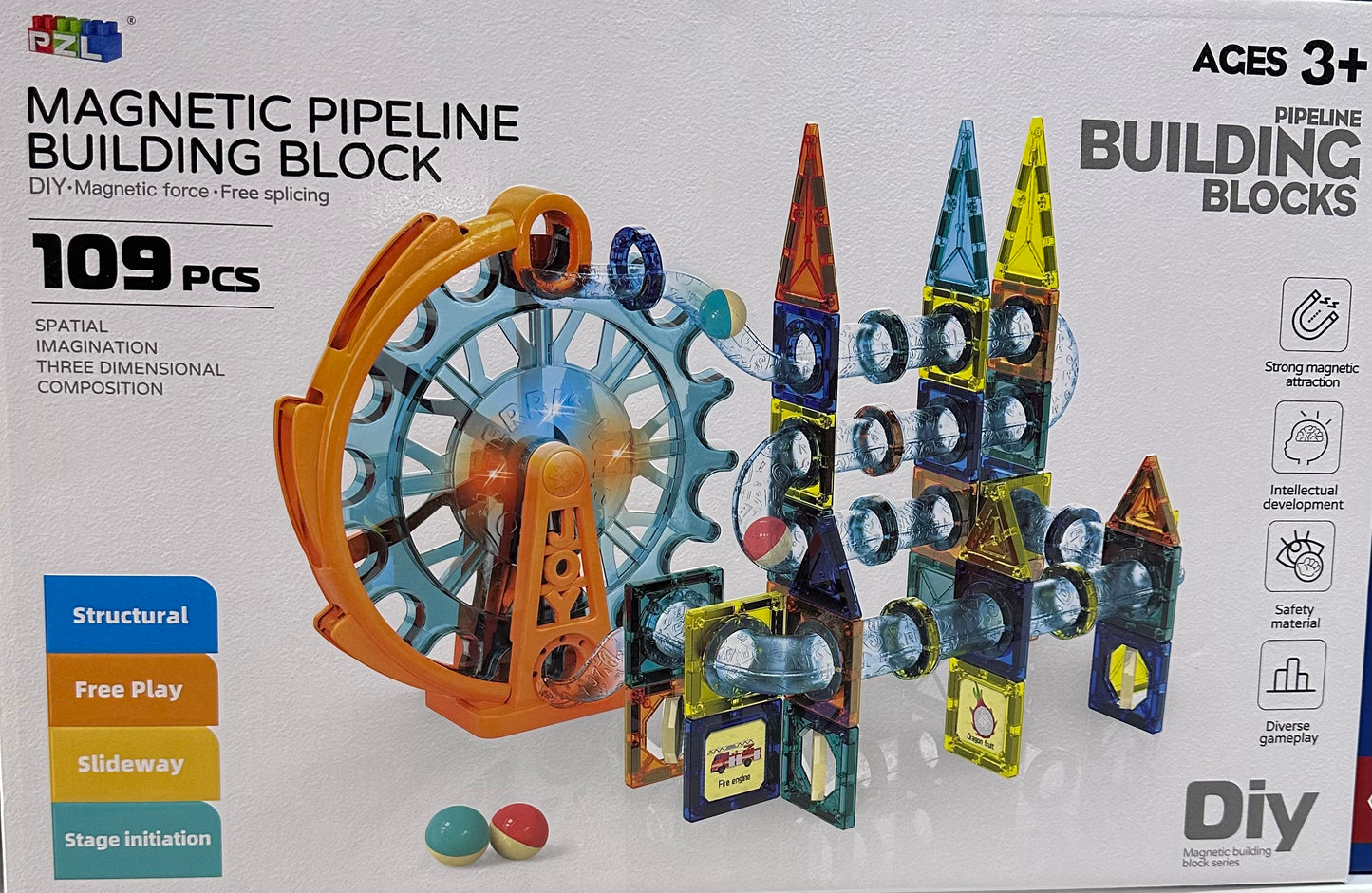 მაგნიტი კუბები 109 ნაწილიანი