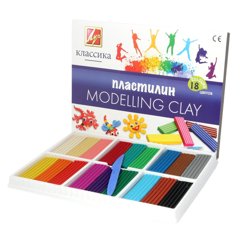 პლასტელინი 18 ფერიანი